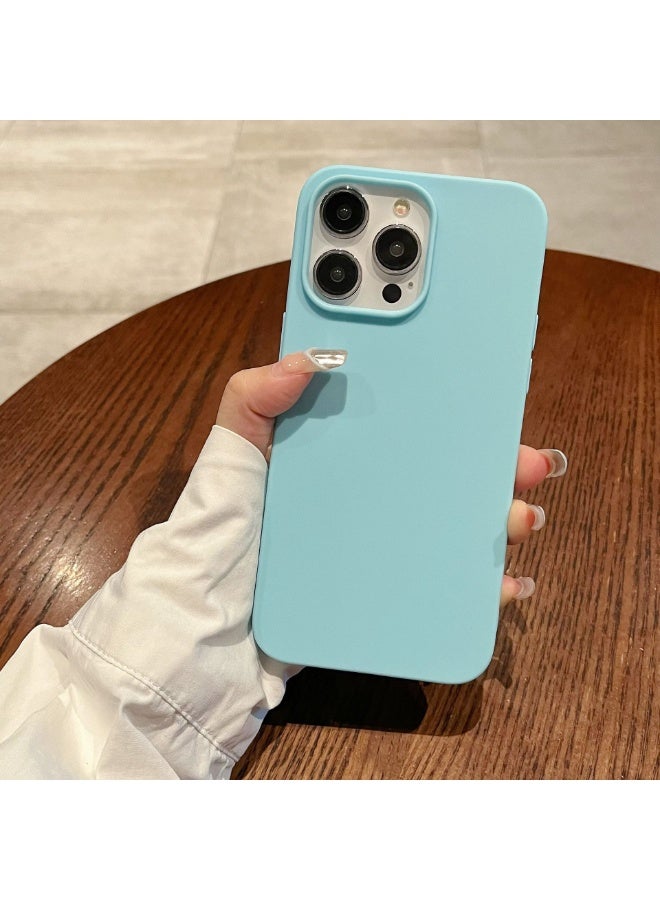 NIBEMINENT Sandblasting Protective TPU Case Cover For iPhone 15, Sky Blue - Image 1