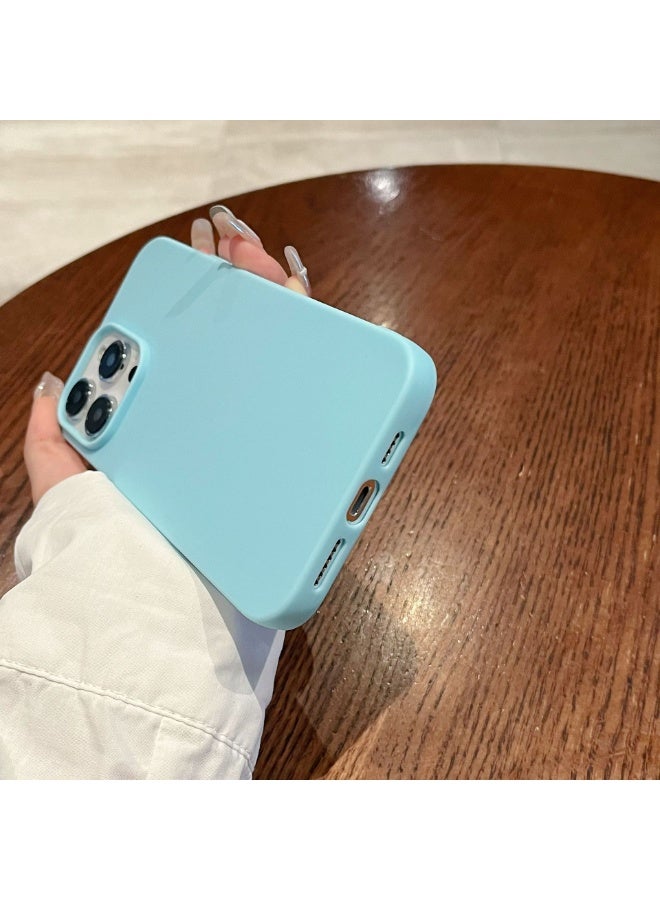 NIBEMINENT Sandblasting Protective TPU Case Cover For iPhone 15, Sky Blue - Image 3