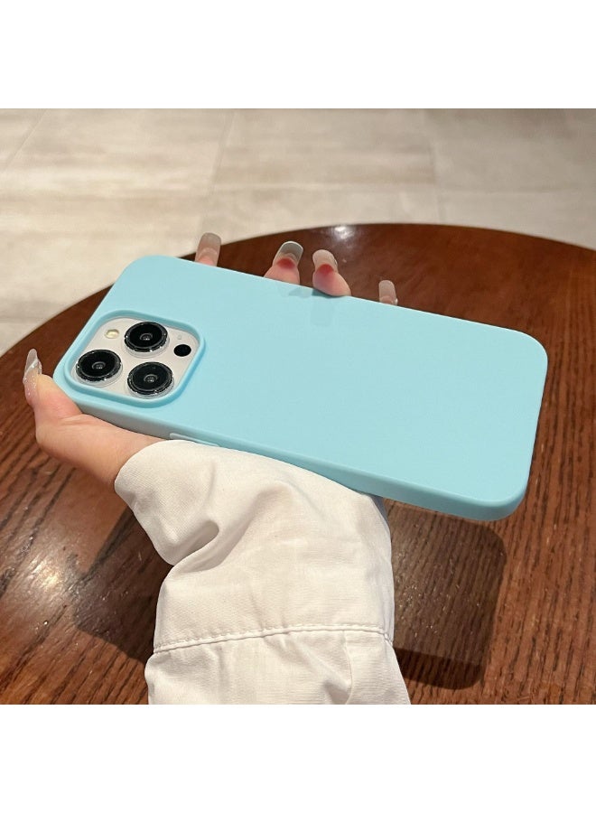 NIBEMINENT Sandblasting Protective TPU Case Cover For iPhone 15, Sky Blue - Image 2