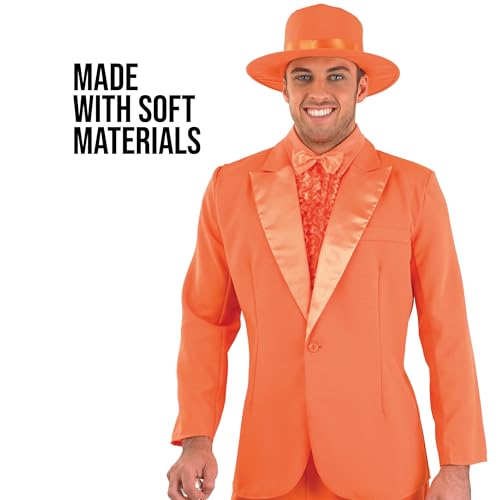 fun shack Tuxedo Costume for Men – Orange Suit Mens – Funny 90s Movie Character, Halloween Costumes for Men, XL - Image 4