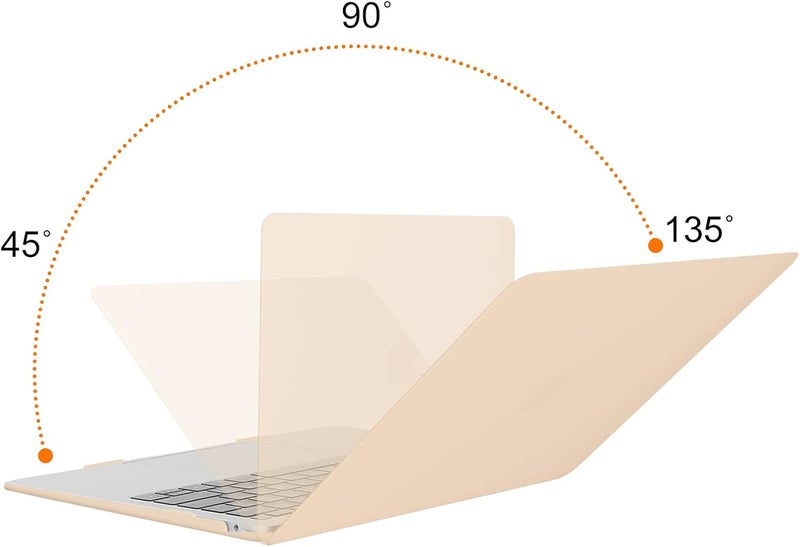 MOSISO Compatible with MacBook Air 13 inch Case M1 Chip 2021-2018 Release A2337 A2179 A1932, Plastic Hard Shell&Keyboard Cover&Screen Film&Storage Bag for MacBook Air 13.3 inch Case, Apricot - Image 4