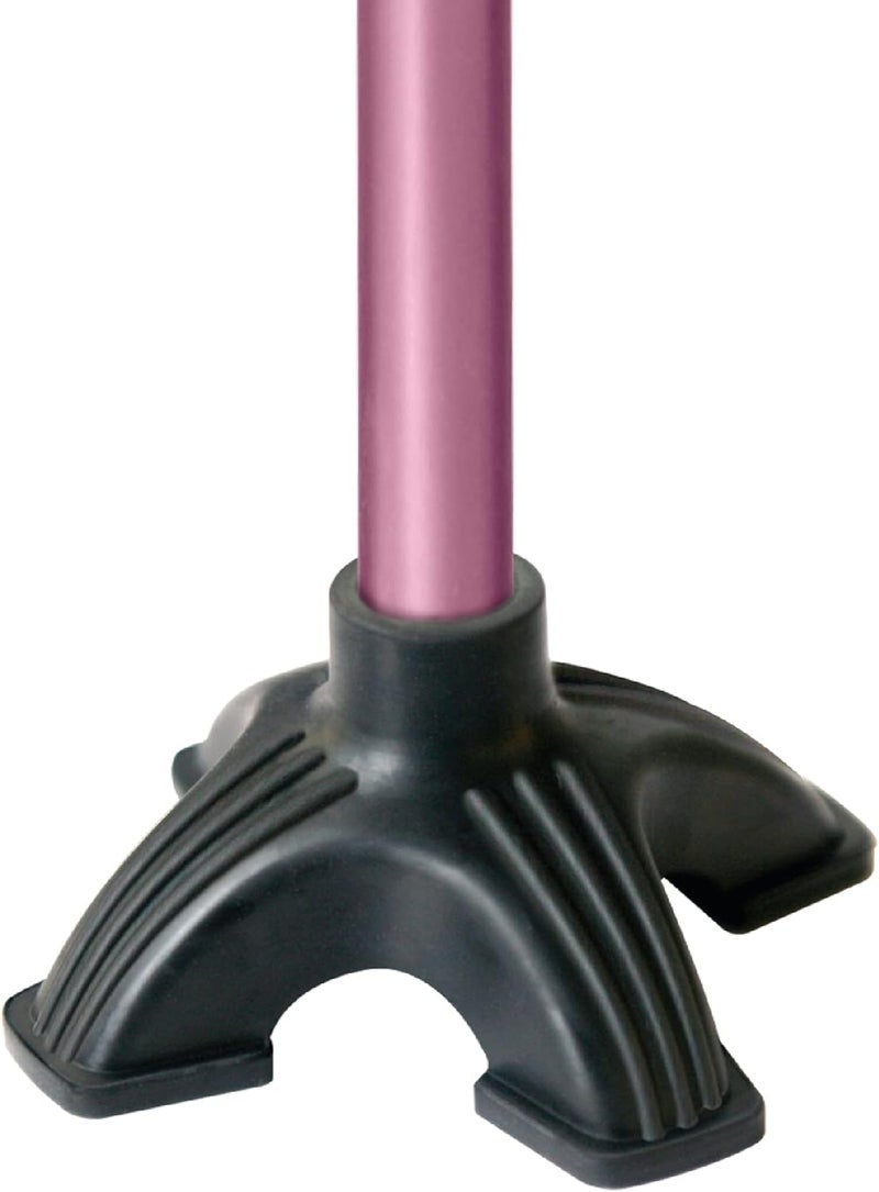 Carex Self Standing Sturdy NonSlip Rubber Stabilizing Four Pronged Cane Tip Quad Cane Base Wont Scuff Floors Adds Stability to Your Walking Black - Image 4