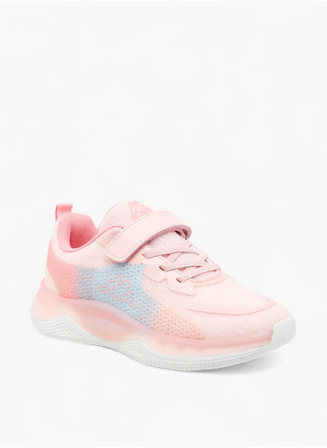 Kappa Girls' Logo Print Sports Shoes with Hook and Loop Closure