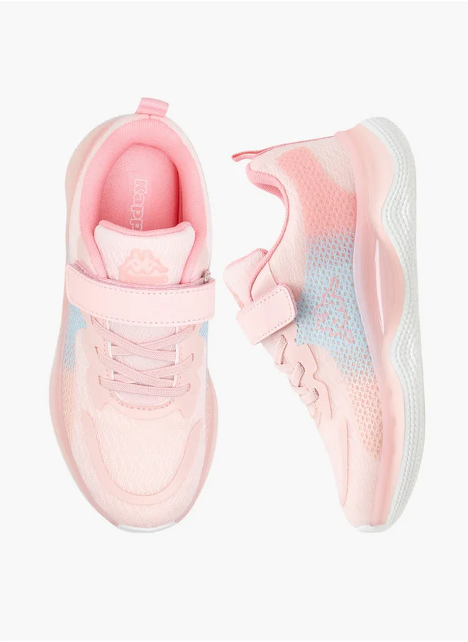 Kappa Girls' Logo Print Sports Shoes with Hook and Loop Closure