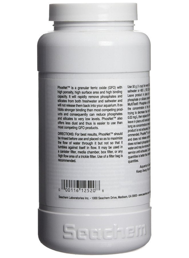 سي تشيم وسائط فلتر حوض السمك Seachem PhosNet لإزالة سيليكات الفوسفات، 250 جرام/8.8 أونصة (001443) - Image 2