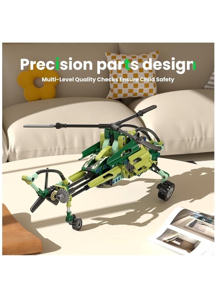 mould king 24052 Helicopter building set, model aircraft building set, toy helicopter building model, toys-and-games/building-toys, children adult building set 284 pieces, 8+  - Image 2