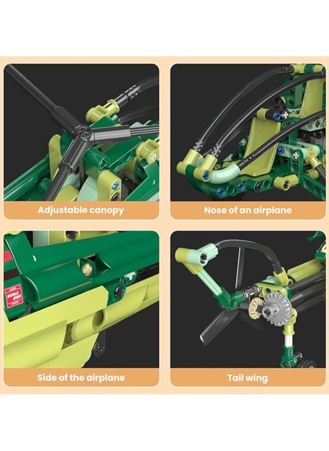 mould king 24052 Helicopter building set, model aircraft building set, toy helicopter building model, toys-and-games/building-toys, children adult building set 284 pieces, 8+  - Image 5