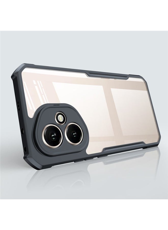 Honor 400 5G Clear Hard PC Back Cover Case with Shockproof Premium TPU Black Border 360 Degree Impact Resistant Camera lens Protection Transparent Cover For Honor 400  - Image 2