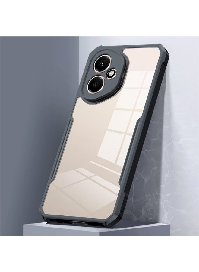 Honor 400 5G Clear Hard PC Back Cover Case with Shockproof Premium TPU Black Border 360 Degree Impact Resistant Camera lens Protection Transparent Cover For Honor 400  - Image 3