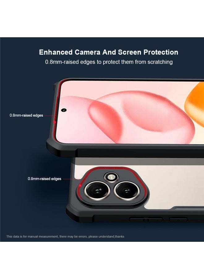 Honor 400 5G Clear Hard PC Back Cover Case with Shockproof Premium TPU Black Border 360 Degree Impact Resistant Camera lens Protection Transparent Cover For Honor 400  - Image 4