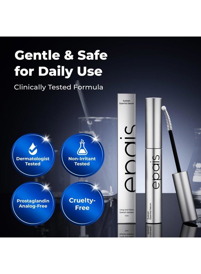 EPAIS Eyelash Growth Serum & Lash Conditioner, 7 Peptide & Biotin Formula for Longer & Fuller Looking Lashes and Brows, Prostaglandin-Free, Jumbo 15ml (3+ Month Supply), Korean Lash Serum - Image 2