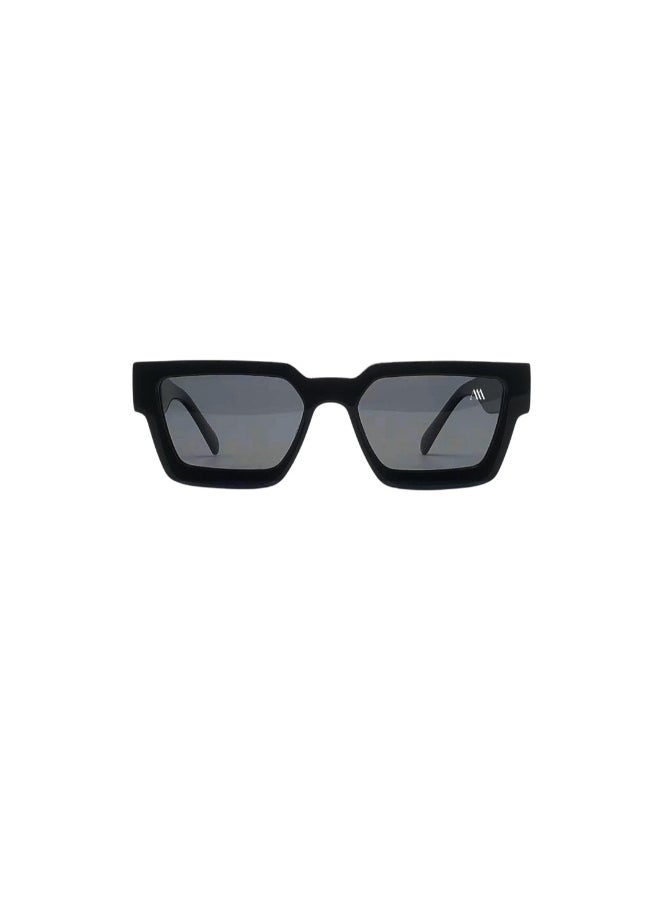 Kemet Eyewear Rectangular Full Rim Unisex Ritz - Black Black Lens  - Image 2