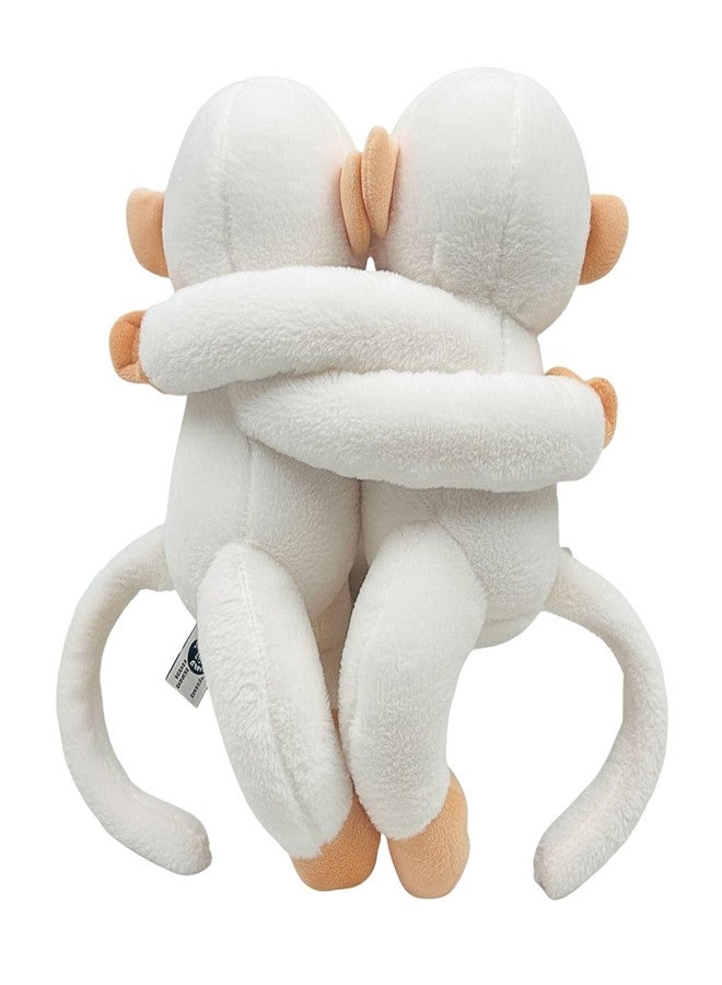Tickles 2 Pcs Monkey Soft Plush Toy Curtain Tiebacks Holder Clip for Children Living Room Decoration Accessories Window Curtain Decoration (Size: 28 cm Color: White) - Image 5
