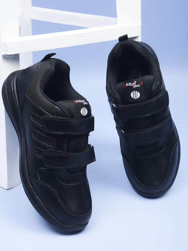 Action School Shoes for Boys & Girls-AGT-52 Black-11-Big - Image 2