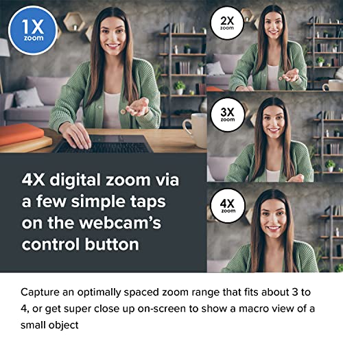 Creative Live! Cam Sync V3 2K Qhd USB Webcam with 4X Digital Zoom (4 Zoom Modes from Wide Angle to Narrow Portrait View), Privacy Lens, 2 Mics, for Pc and Mac - Black - Image 3