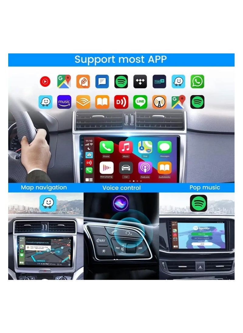 CarlinKit Adapter for Android Car Radio: Wireless Android Auto & Apple CarPlay, Fast Plug & Play, Dual Compatibility, Hands-Free Calling, Voice Control, Easy Installation