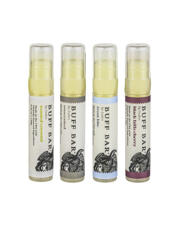 Big Crazy Buffalo BUFF BAR Pure Bison Tallow Lip Balm, Variety Pack, (4 pack - Our 4 Signature Lip Balms, Moisturizing, Non-Habit Forming - Image 1