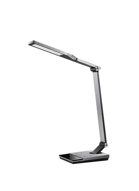Mars X LED Desk Lamp – Sleek Metal Design, Fast Wireless Charging, Customizable Lighting with 5 Modes & 6 Brightness Levels.