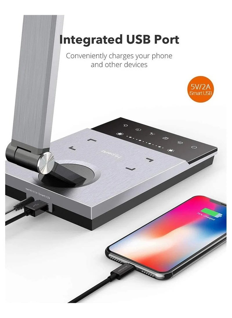 TaoTronics - Mars X LED Desk Lamp – Sleek Metal Design, Fast Wireless Charging, Customizable Lighting with 5 Modes & 6 Brightness Levels. - Image 1