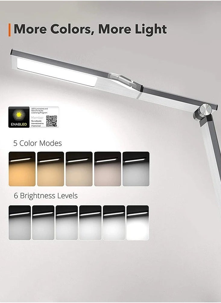 TaoTronics - Mars X LED Desk Lamp – Sleek Metal Design, Fast Wireless Charging, Customizable Lighting with 5 Modes & 6 Brightness Levels. - Image 1