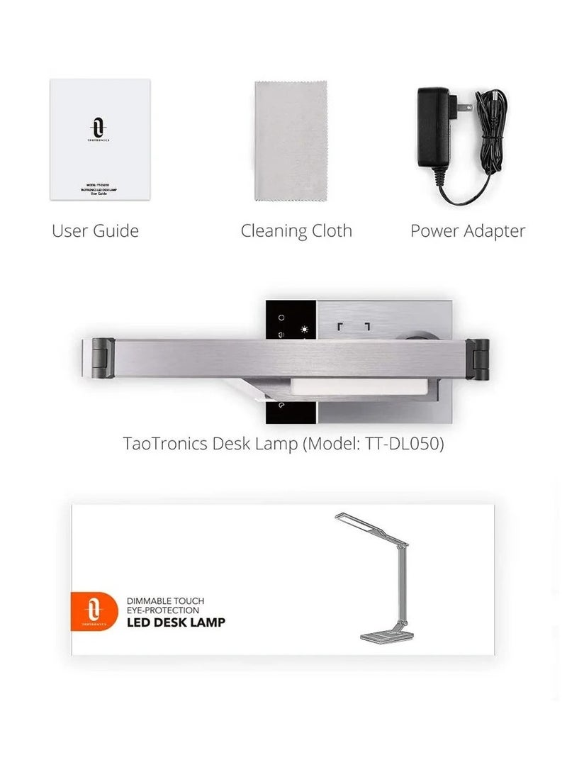 TaoTronics - Mars X LED Desk Lamp – Sleek Metal Design, Fast Wireless Charging, Customizable Lighting with 5 Modes & 6 Brightness Levels. - Image 1