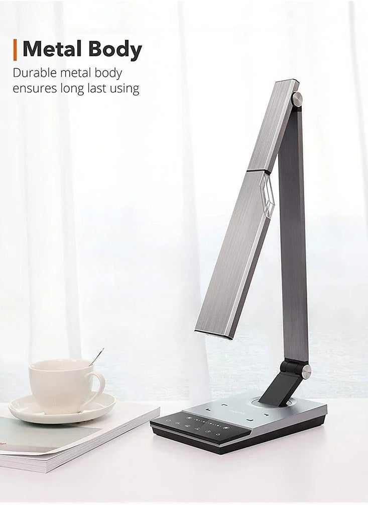 TaoTronics - Mars X LED Desk Lamp – Sleek Metal Design, Fast Wireless Charging, Customizable Lighting with 5 Modes & 6 Brightness Levels. - Image 1