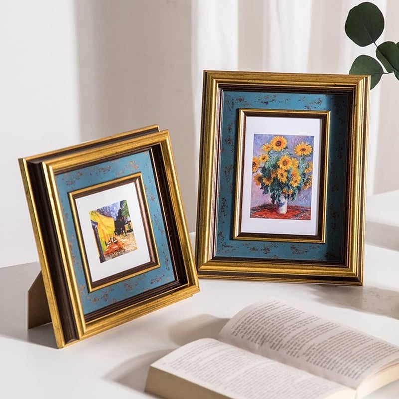 إطار صور، إطار عرض الصور الفوتوغرافية، إطار من الراتنج بتصميم عتيق وأنيق لتزيين الصور - Image 4