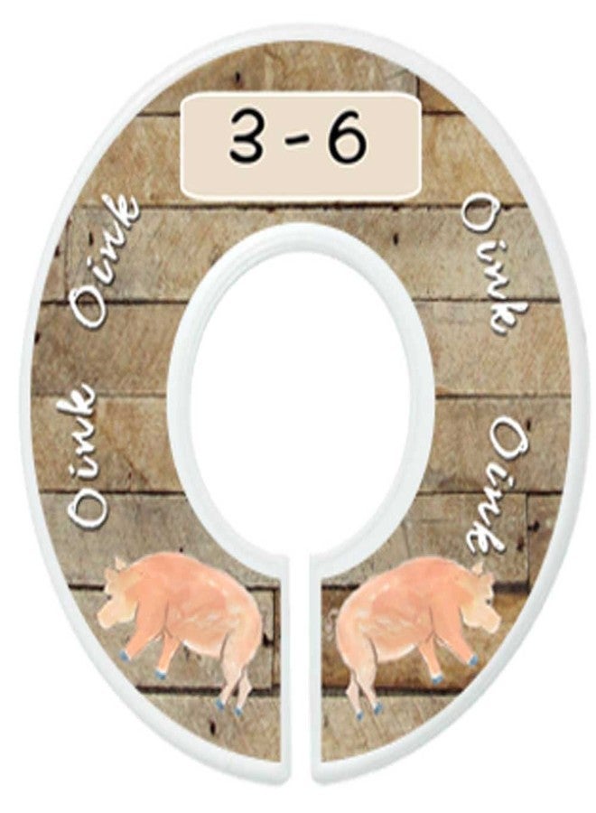 Mumsy Goose Baby Nursery Closet Dividers, Barnyard Themed, 6 Piece Set, Plastic, Multicolor, 3.5 in Height and Width, 1 3/8 in Diameter Opening - Image 3