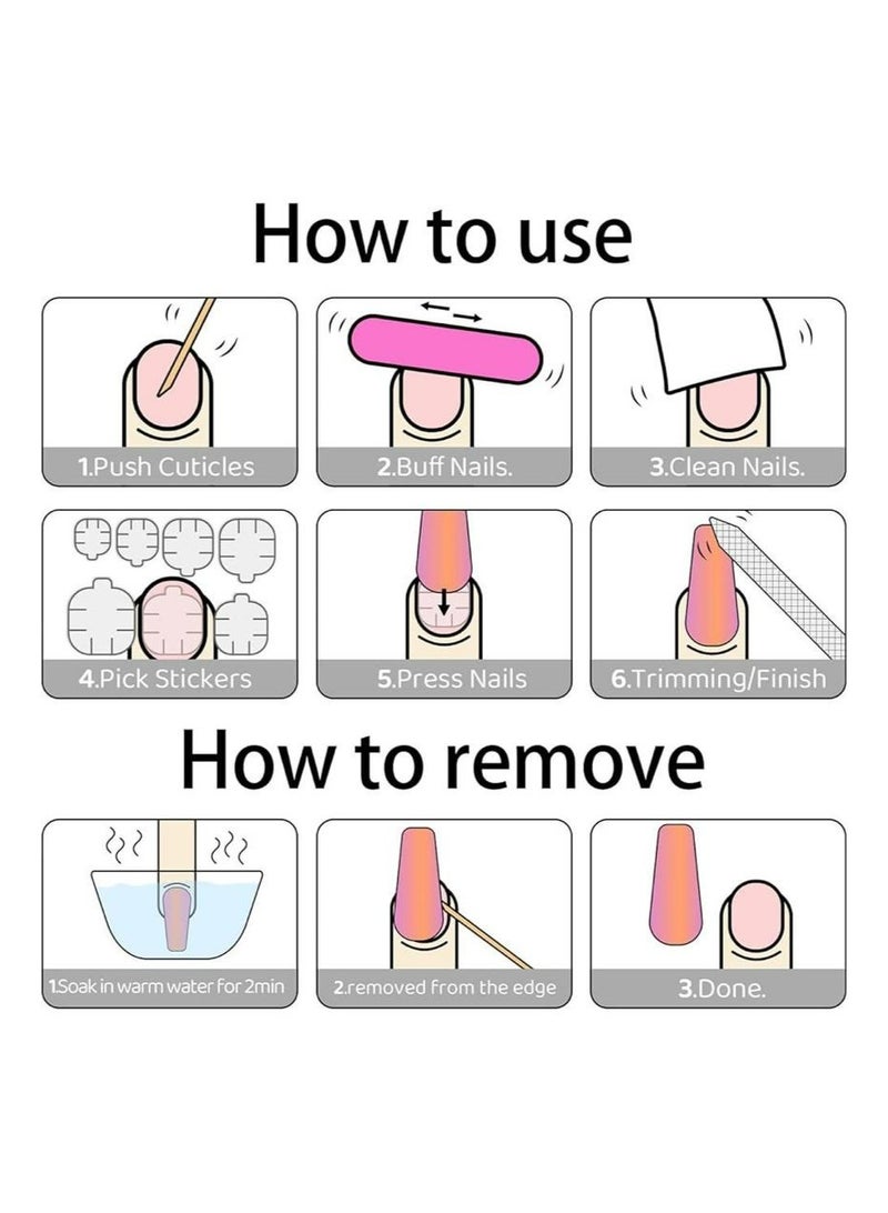 أظافر لاصقة - لون أحمر خمري - Image 5