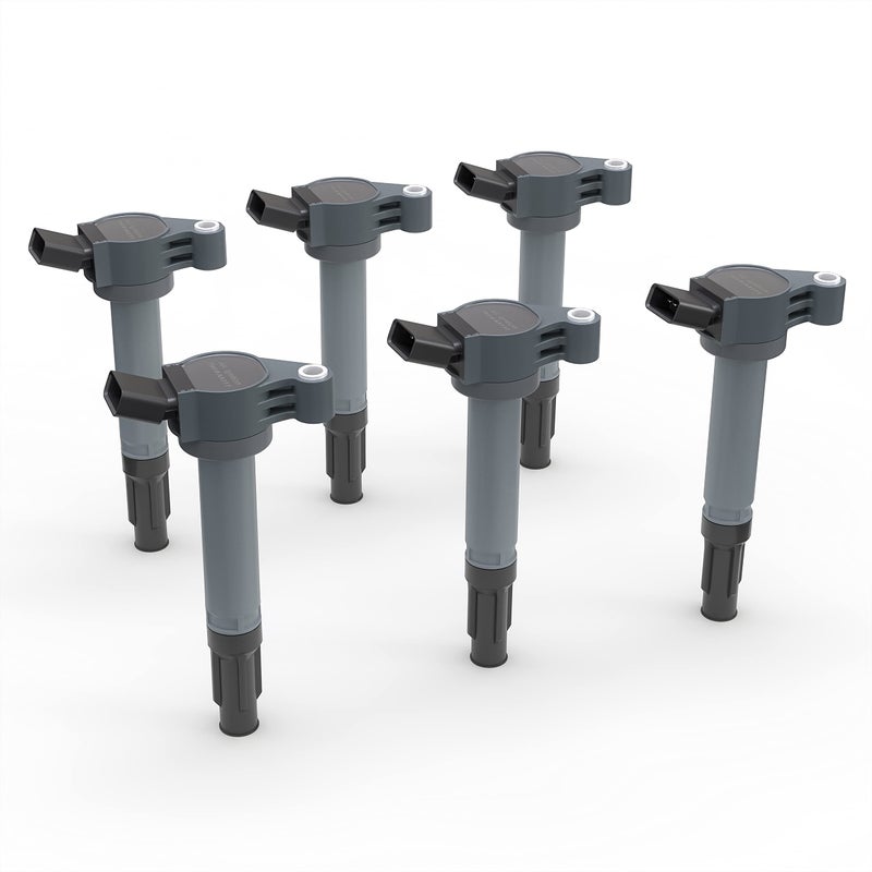 AA Ignition Ignition Coil Set of 6 - Replaces 90919-A2007 - Compatible with Toyota, Lexus & Scion Vehicles - 2.7L, 3.5L V6 - Ignition Coil Pack Fits, Camry V6, Avalon, Sienna, Rav4 and more - Image 1