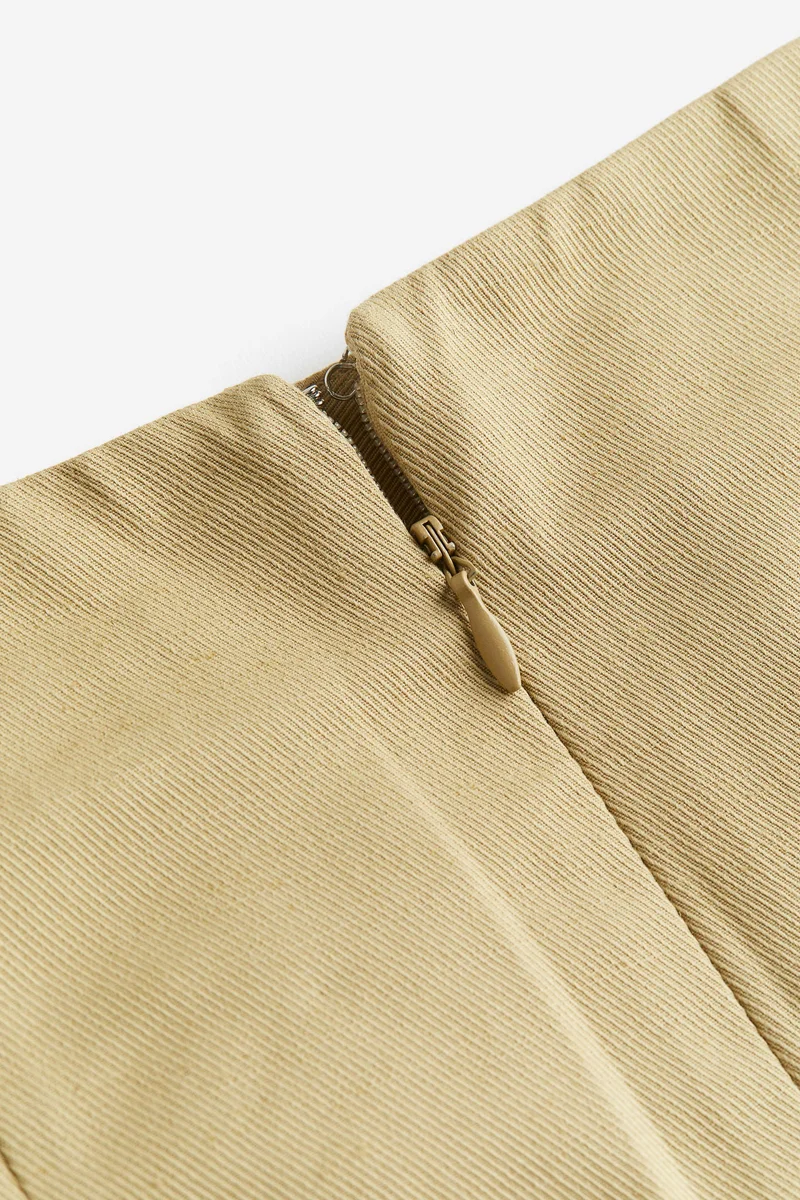 H&M Linen-blend cargo mini skirt