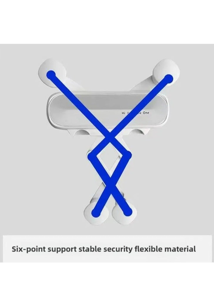 Car phone holder, retractable, universal air vent mount, compatible with iPhone, white - Image 2