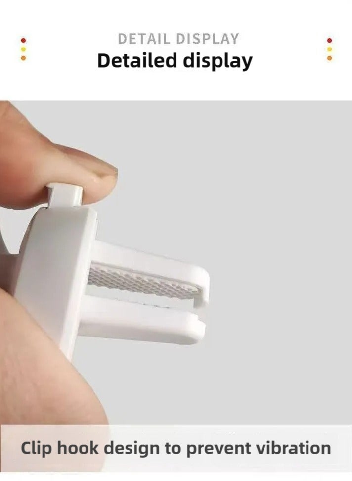 Car phone holder, retractable, universal air vent mount, compatible with iPhone, white - Image 3