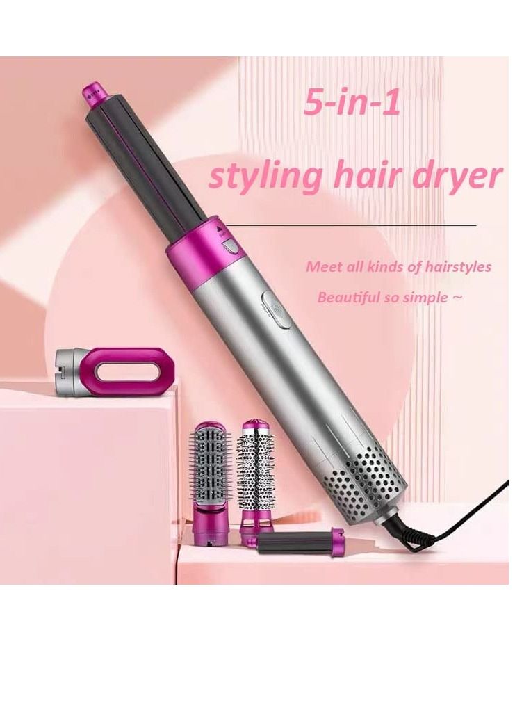 Hair Dryer Brush 5 In 1 Hair Blower Brush Hot Air Styler Comb One Step Hairdryer Electric Blowing Hair Dryer Auto Curling Iron - Image 3