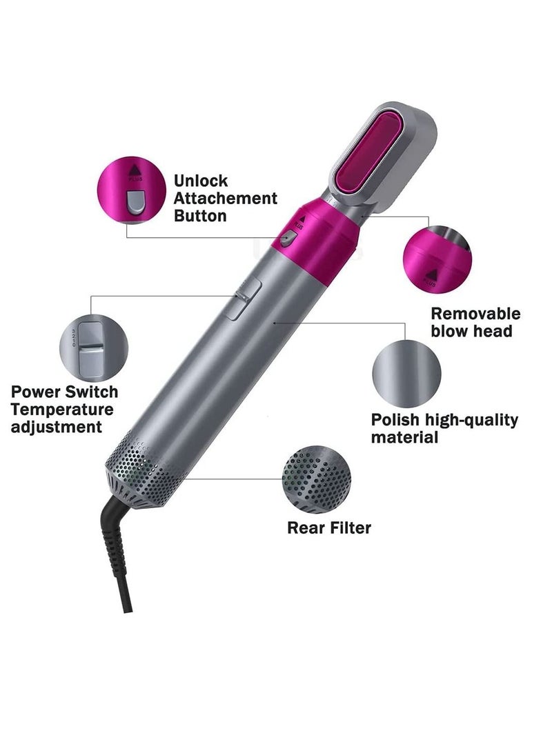 Hair Dryer Brush 5 In 1 Hair Blower Brush Hot Air Styler Comb One Step Hairdryer Electric Blowing Hair Dryer Auto Curling Iron - Image 5
