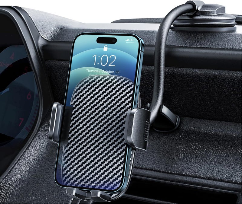 BIPOPIBO Car Phone Holder - Flexible Gooseneck Long Arm Phone Mount for Windshield with Washable Strong Suction Cup for All iPhone Android Smartphone - Image 1