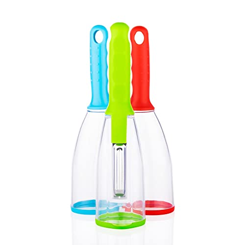 Primelife Plastic Smart Multifunctional Vegetable & Fruit Peeler for Kitchen with Containers, Stainless Steel Blade - Multicolor (Smart Peeler) - Image 3