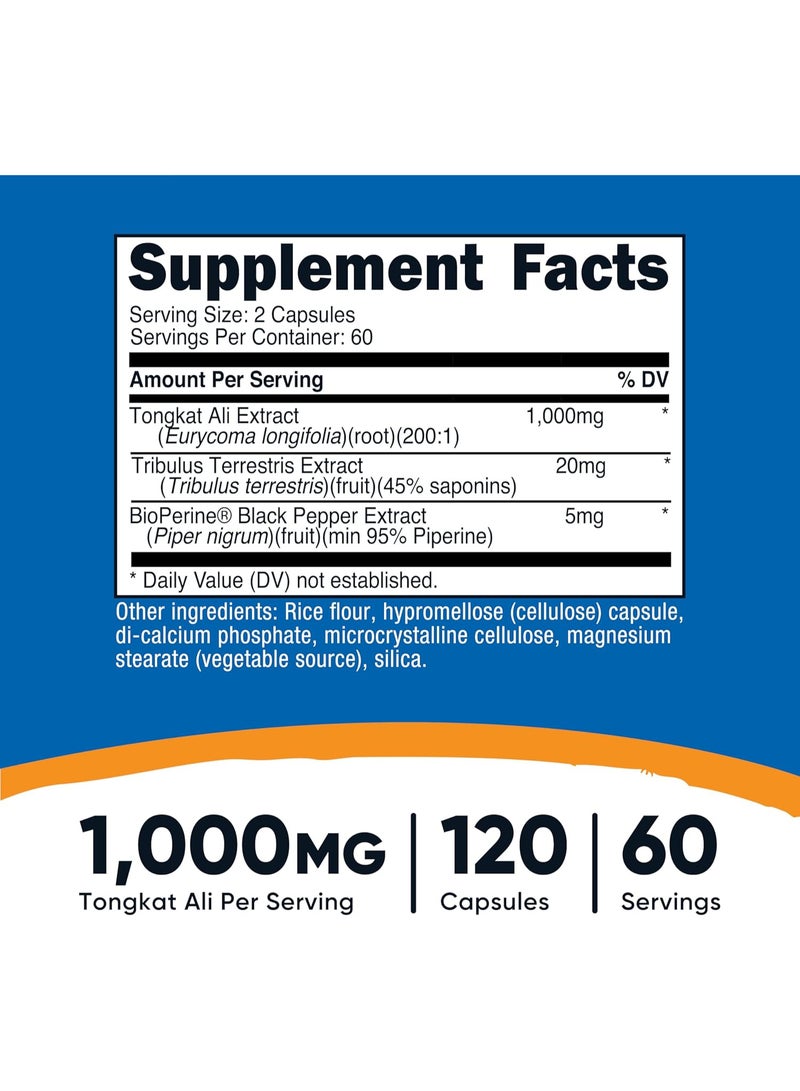 Nutricost Tongkat Ali 1,000mg 120 Capsules - Image 2