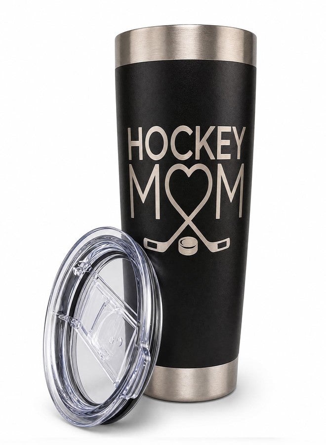Maverick Advantage Hockey Mom Tumbler - 20 oz Black Tumbler w/Sliding Lock Lid - Mom Gift - Hockey Gift - Image 1