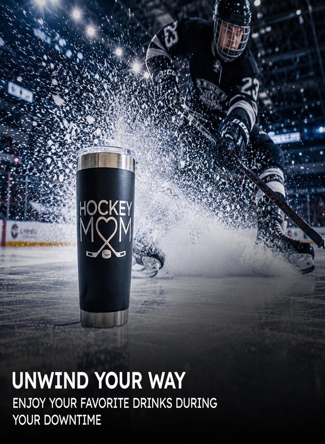 Maverick Advantage Hockey Mom Tumbler - 20 oz Black Tumbler w/Sliding Lock Lid - Mom Gift - Hockey Gift - Image 5