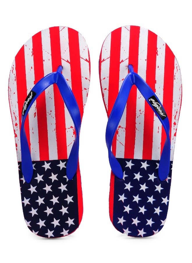 Freetoes USA Printed Flip Flops for Men - Image 1