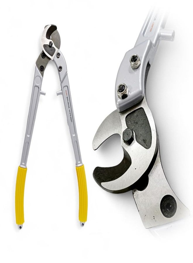 Solwet Hand Operated Cable Cutter SMD-125L Cutting range up to 120 sq mm for Copper and aluminum Cable wire, 1 Kg Weight with Yellow aluminum handle - Image 1