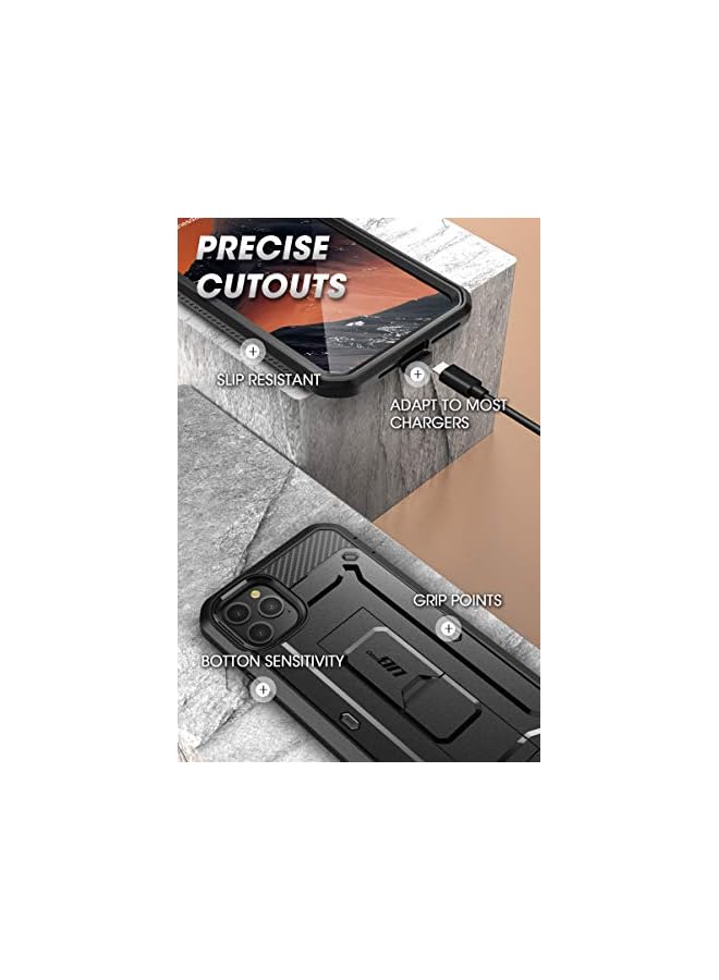 SupCase Unicorn Beetle Pro Series Case Designed for iPhone 11 Pro Max 6.5 Inch (2019 Release), Built-in Screen Protector Full-Body Rugged Holster Case (Black) - Image 5