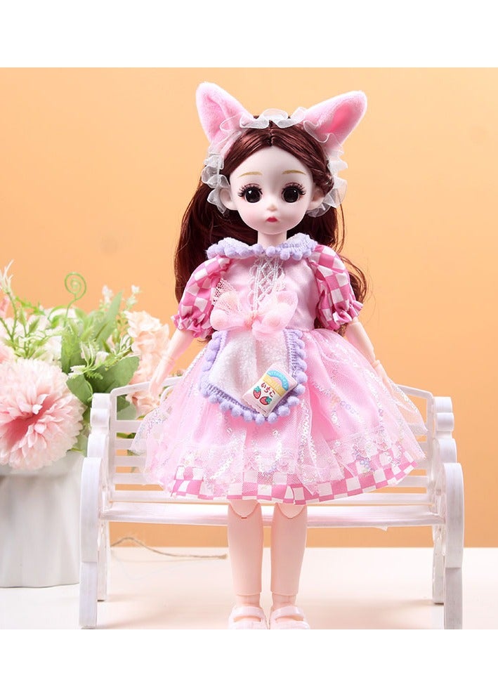 EHOME 30cm Barbie Doll HelloKitty Collaboration Girl Dress up Doll - Image 1