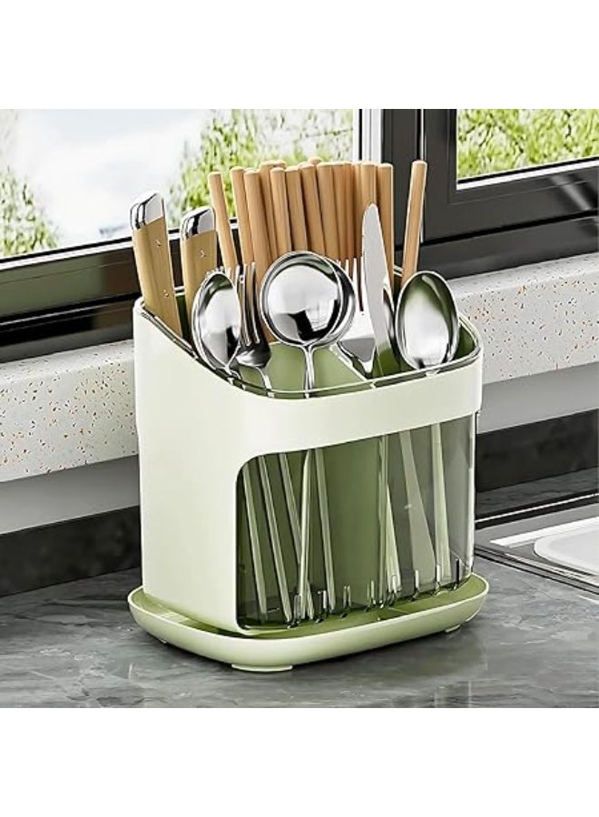 سبيس شوب حامل أدوات مطبخ متعدد الأقسام حامل عيدان طعام تصميم بسيط مع أدوات قابلة للفصل لديكور المنزل متعدد الألوان - Image 2