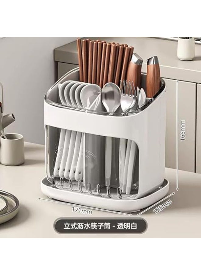 سبيس شوب حامل أدوات مطبخ متعدد الأقسام حامل عيدان طعام تصميم بسيط مع أدوات قابلة للفصل لديكور المنزل متعدد الألوان - Image 3