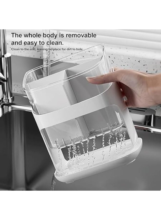 سبيس شوب حامل أدوات مطبخ متعدد الأقسام حامل عيدان طعام تصميم بسيط مع أدوات قابلة للفصل لديكور المنزل متعدد الألوان - Image 5