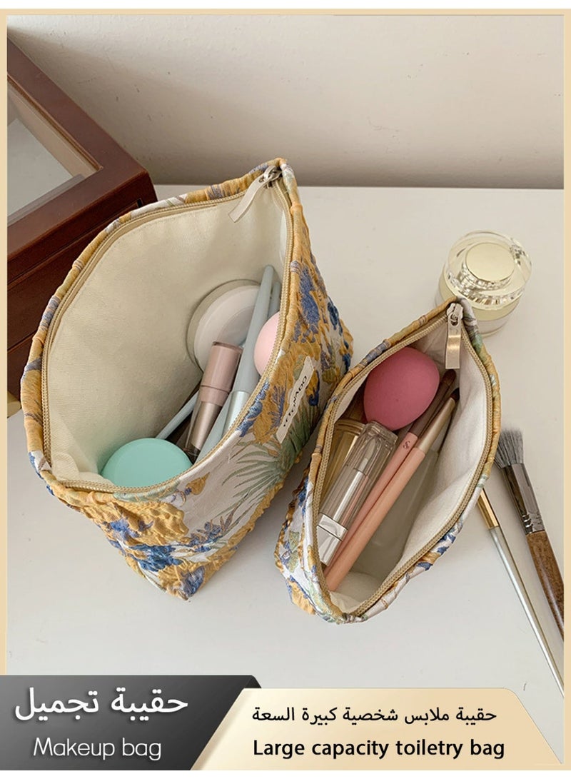 حقيبة ملابس سفر كبيرة السعة، حقيبة تخزين مستحضرات العناية بالبشرة للنساء لرحلات العمل، حقيبة تجميل محمولة عصرية وعالية الجودة بأسلوب إنستغرام. - Image 4