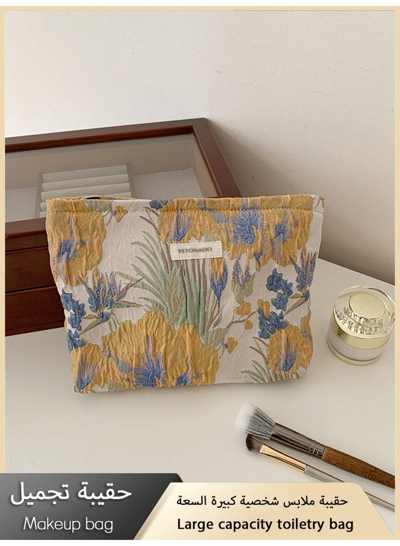حقيبة ملابس سفر كبيرة السعة، حقيبة تخزين مستحضرات العناية بالبشرة للنساء لرحلات العمل، حقيبة تجميل محمولة عصرية وعالية الجودة بأسلوب إنستغرام. - Image 3