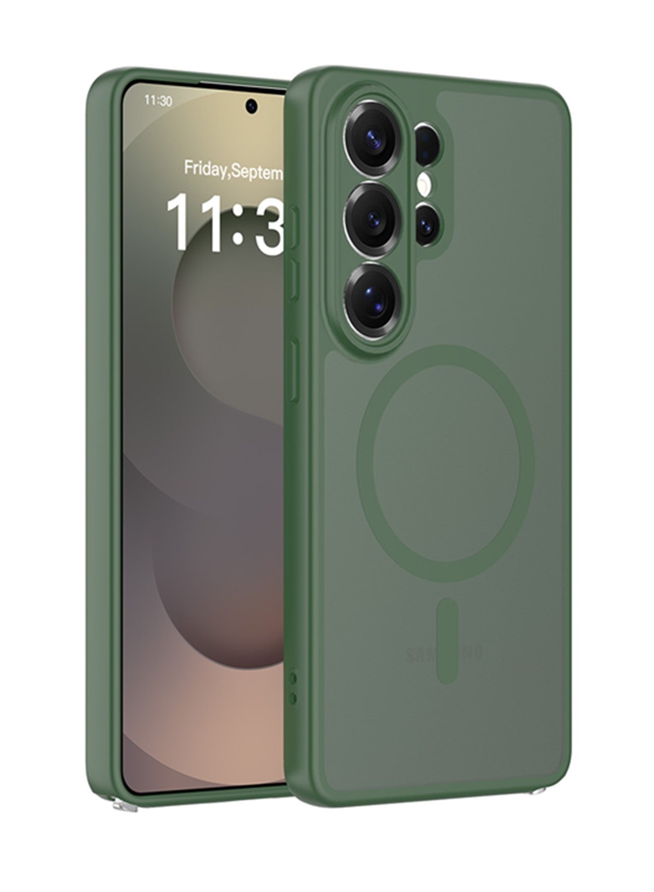 Adando Strong Magnetic Case for Samsung Galaxy S26 Ultra 5G, Compatible with Magsafe, Slim Translucent Matte Mil-Grade Drop Protection Rugged Magnetic Case (Dark Green, Galaxy S26 Ultra 5G)